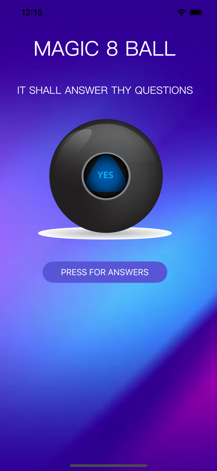 Gradient Magic 8 Ball