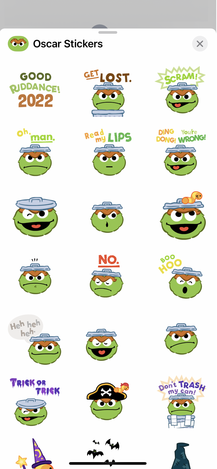 Oscar the Grouch Stickers