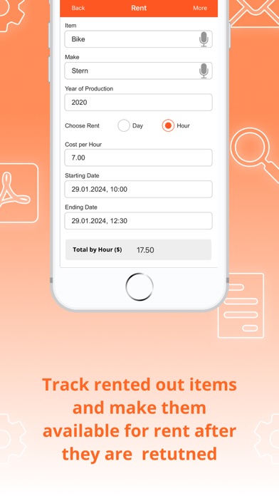 Rental Business Management App Screenshot
