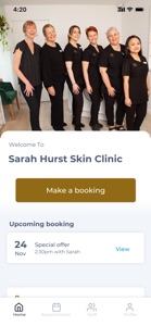 Sarah Hurst Skin Clinic screenshot #1 for iPhone