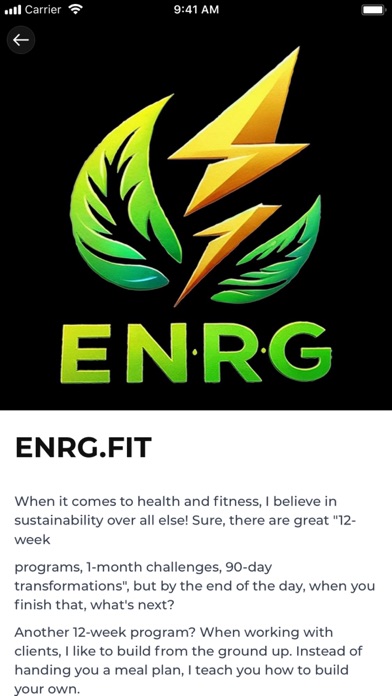 ENRG.fit Screenshot