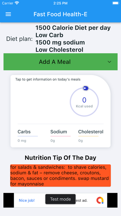 Fast Food Health-E Screenshot