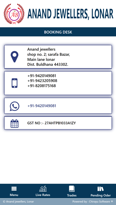 Anand Jewellers Live Screenshot