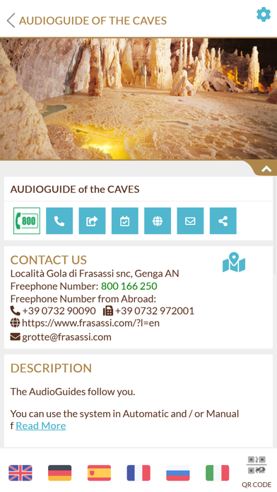Audio guides Frasassi Caves Screenshot