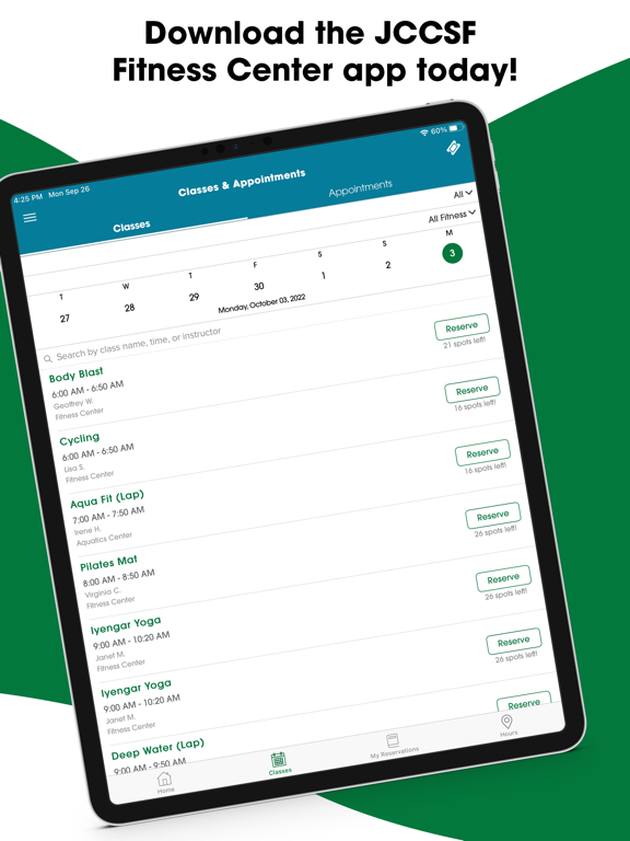 JCCSF Fitness Center iPad screenshot 4 - Health & Fitness app