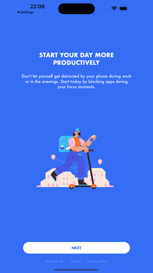 #1. FocusTime - block apps (iOS) By: Mark van der Linden