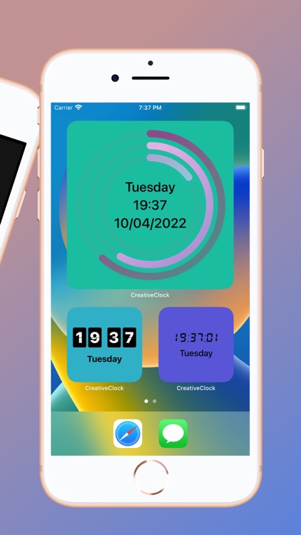 创意时钟 - 极简创意无广告附带桌面小部件翻页全屏极简时钟 screenshot-8