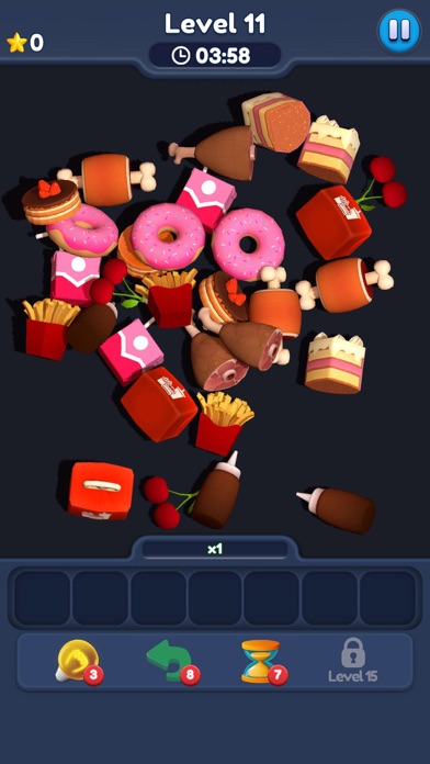 Food Match 3D: Tile Puzzle Screenshot