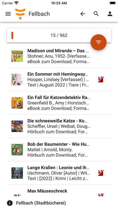 mobilOPAC YourBib Screenshot