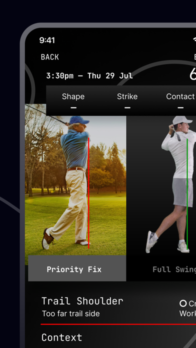 uCOACHu Golf Swing Analyser Screenshot