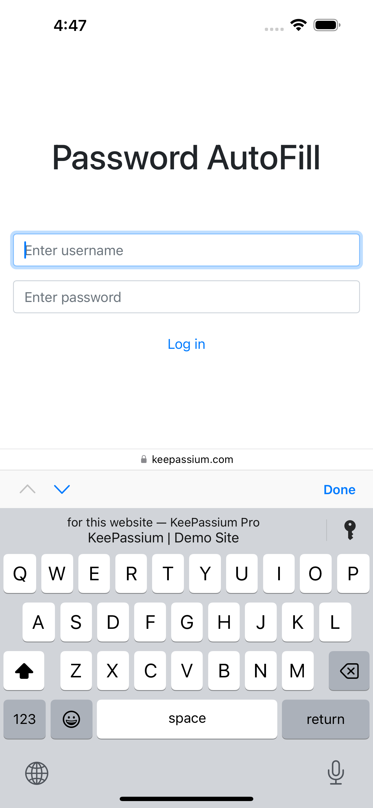 KeePassium (KeePass passwords)
