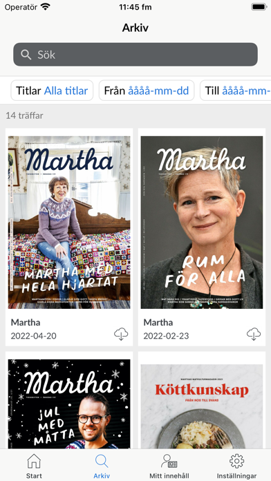 Tidskriften Martha Screenshot