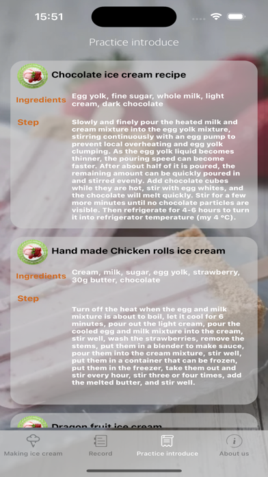 BaiL Homemade Ice Cream Note Screenshot