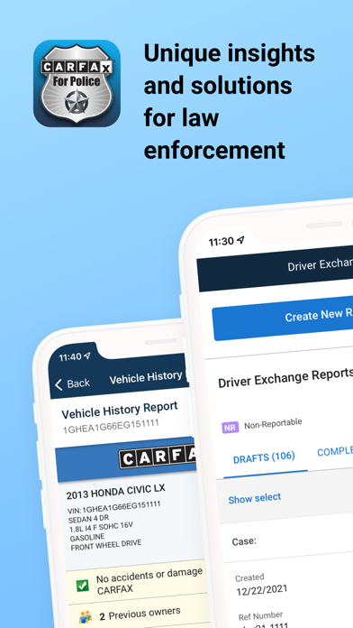 CARFAX for Police Screenshot