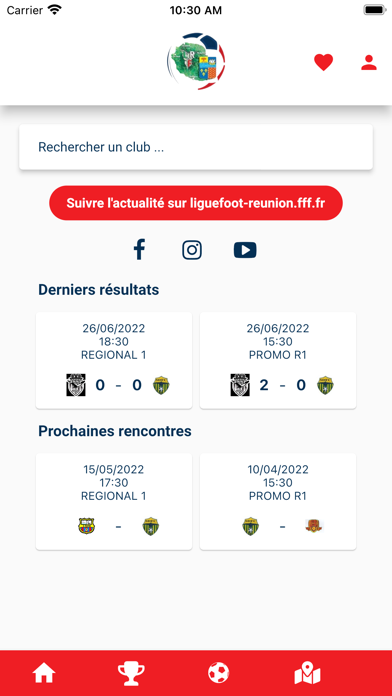 Ligue Réunionnaise de Football Screenshot