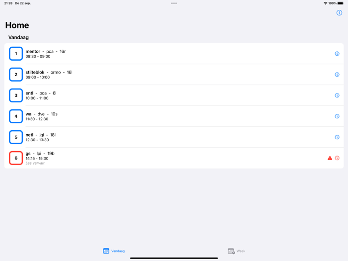 RoosterApp voor Zermelo