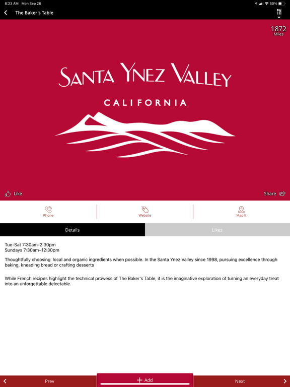 Discover Santa Ynez Valley! iPad screenshot 5 - Travel app