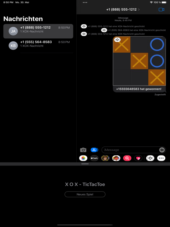 Screenshot #5 pour XOX - TicTacToe in Nachrichten