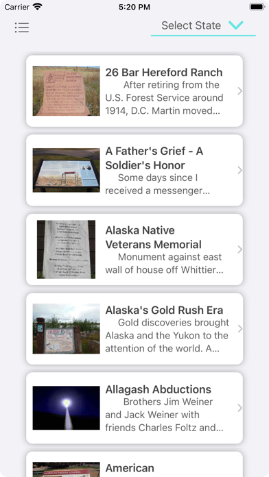 Historical Markers - USA Screenshot