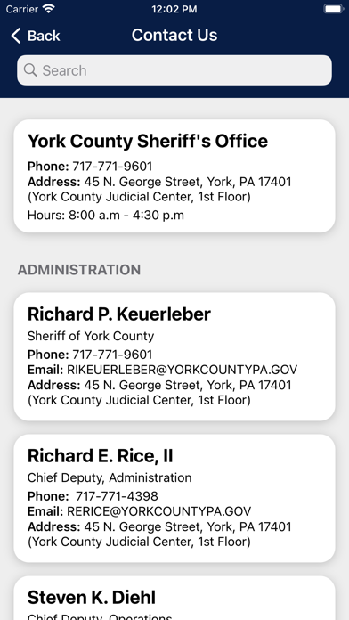 York County Sheriffs Office PA Screenshot