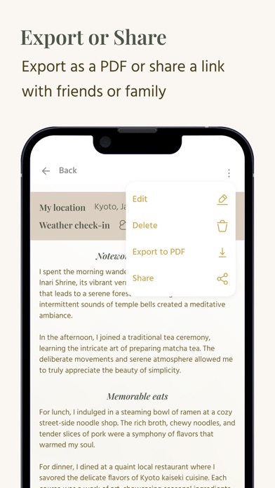 Journalfy Travel Journal Screenshot