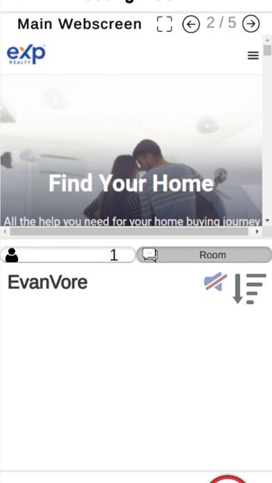 eXp World Intercom Screenshot