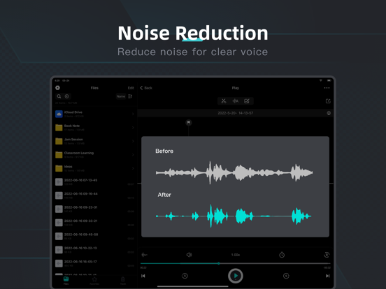 Voice Recorder, Audio Memos iPad screenshot 4 - Utilities app