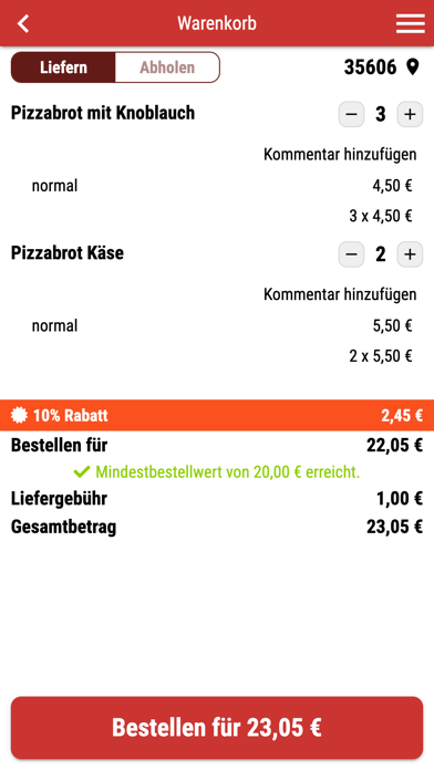 Schnitzel und Pizza Adriano Screenshot