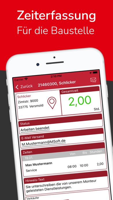 Screenshot #1 pour TIME4 Service - Zeiterfassung