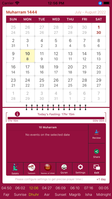 Hijri Calendar Screenshot