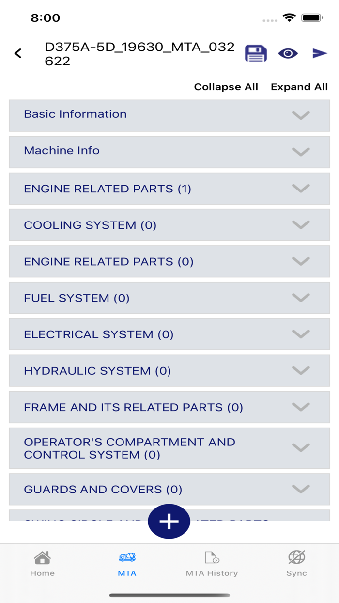 Komatsu Machine Touch App