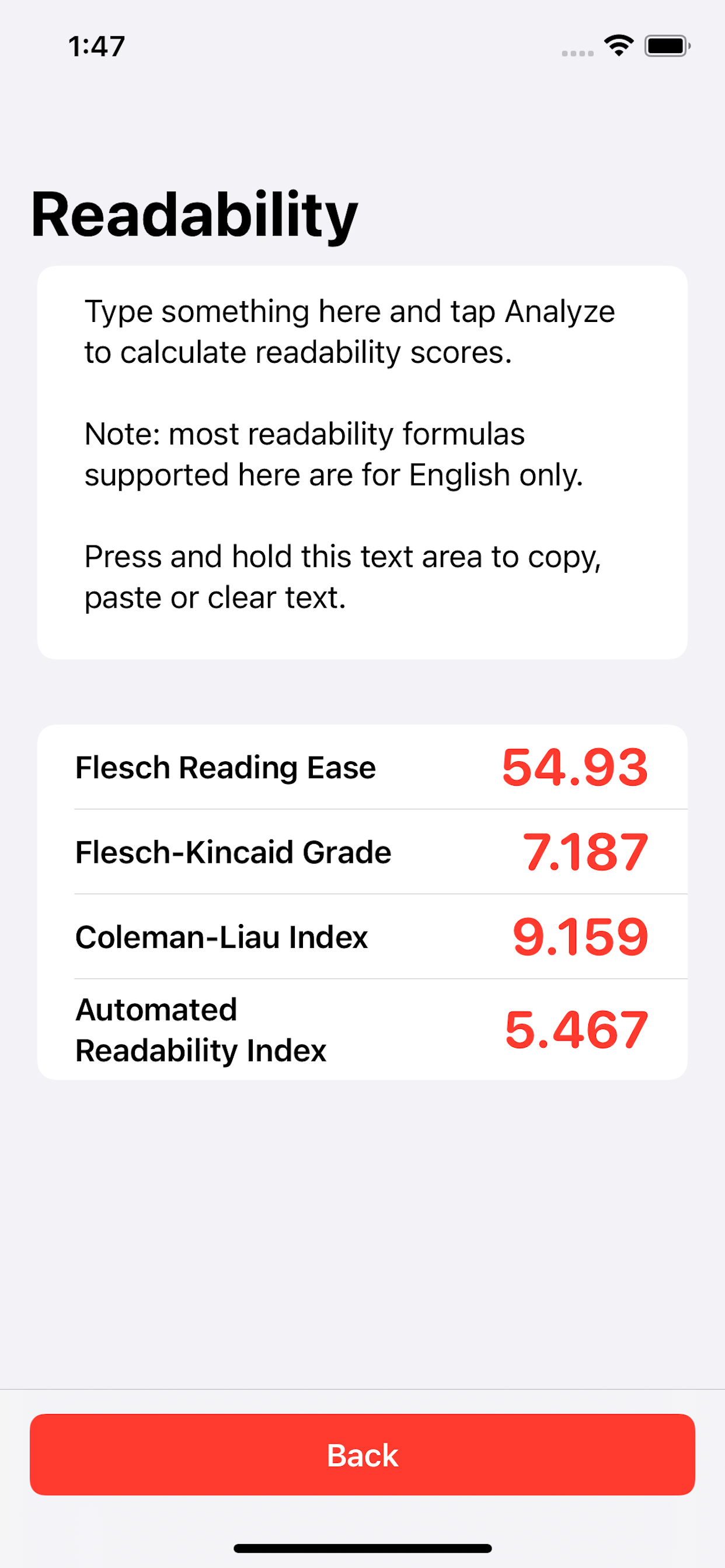 Readability App