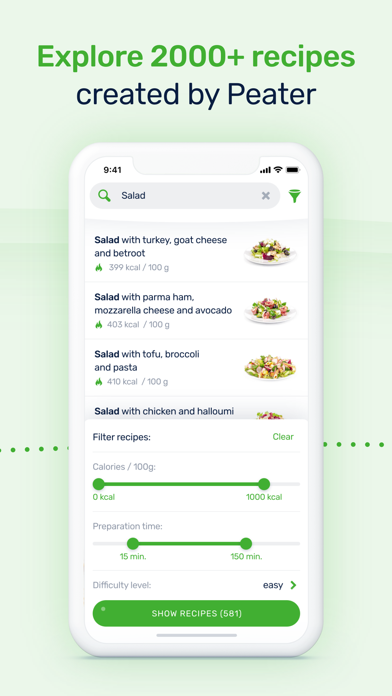 Peater: Diet, Health & Fitness Screenshot