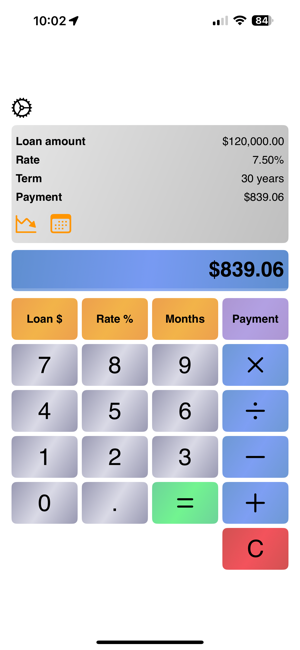 Captura de tela da Calculadora de hipoteca para profissionais