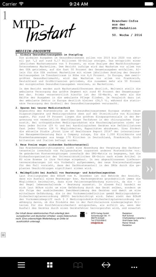 #1. MTD Instant (iOS) Podle: C. Maurer Fachmedien GmbH & Co. KG