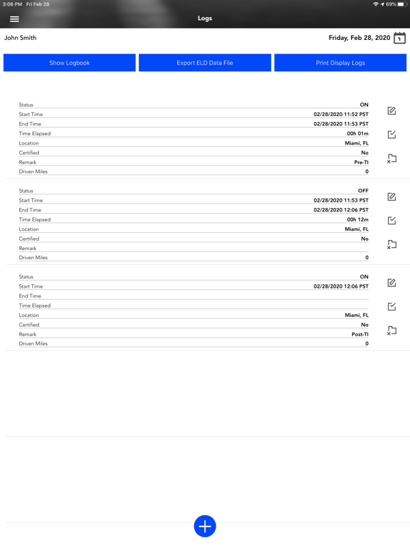 EZ ELD iPad screenshot