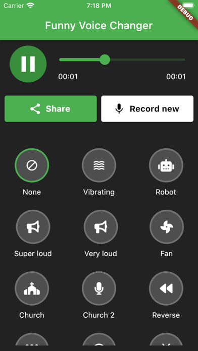Funny Voice Changer App Screenshot