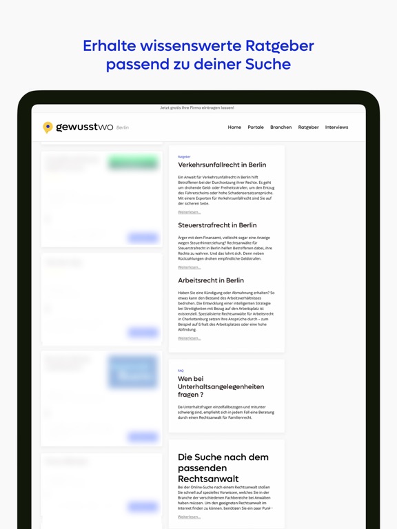 Screenshot #6 pour gewusst-wo Branchenverzeichnis