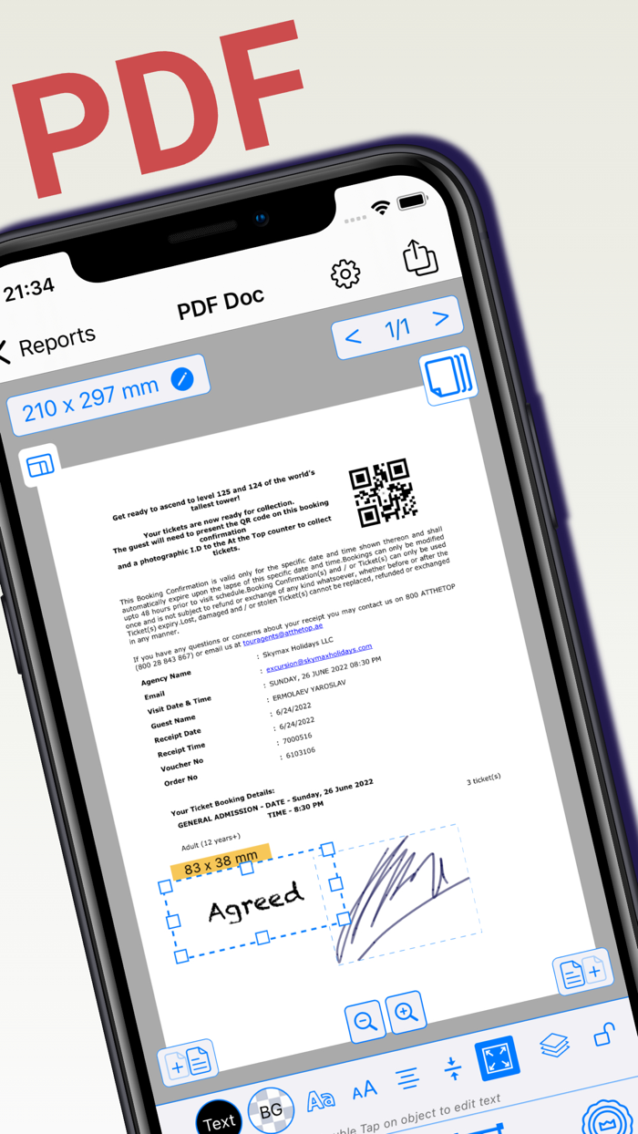 PDF Edit - create stamp sign