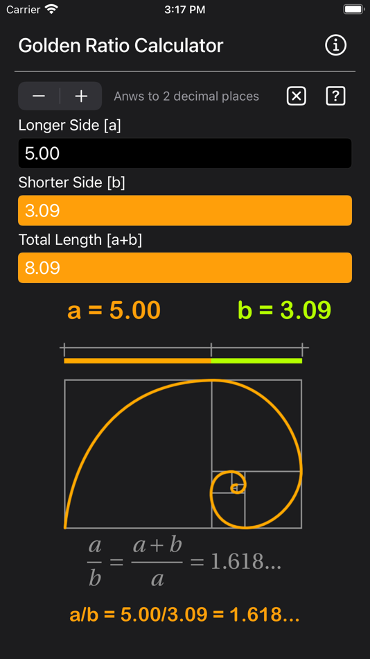 Golden Ratio Calculator Plus - 1.0 - (iOS)