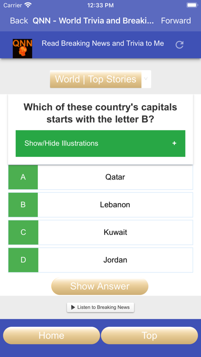 QNN - Breaking News and Trivia Screenshot