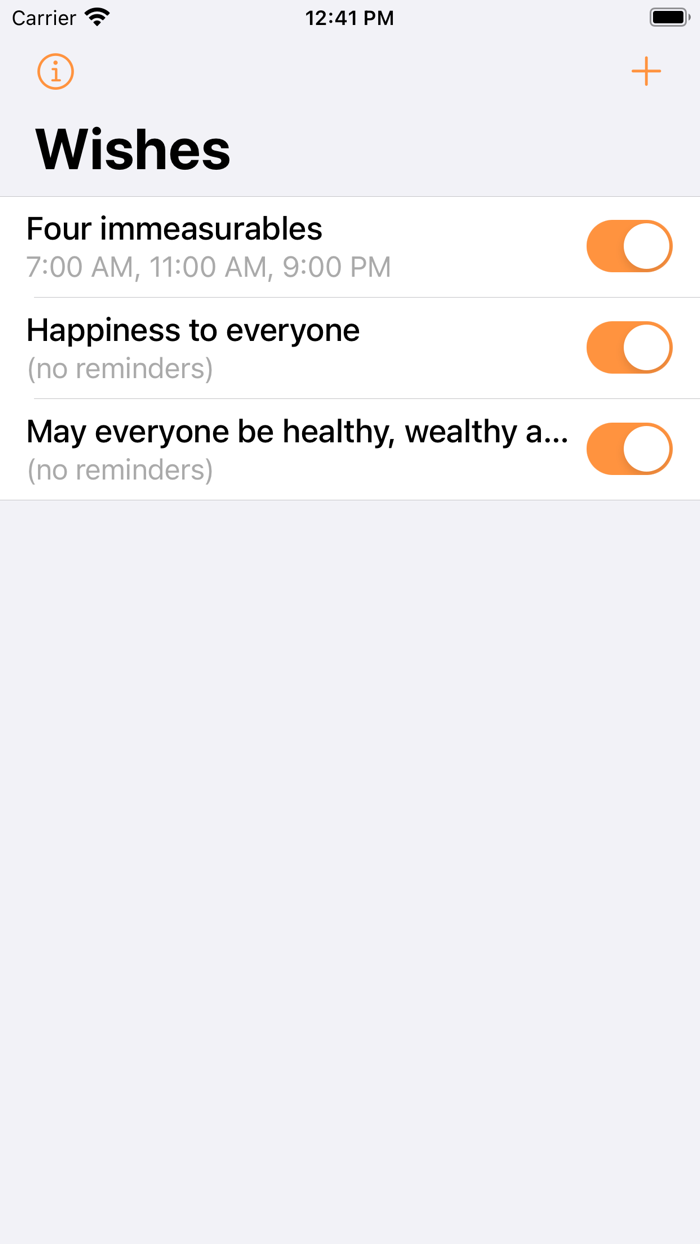 Wishes - reminder for wish