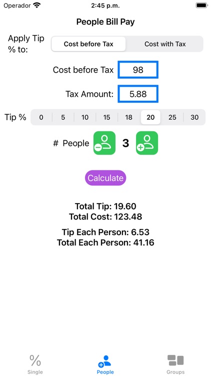 Bill Divvy - Tip & Total