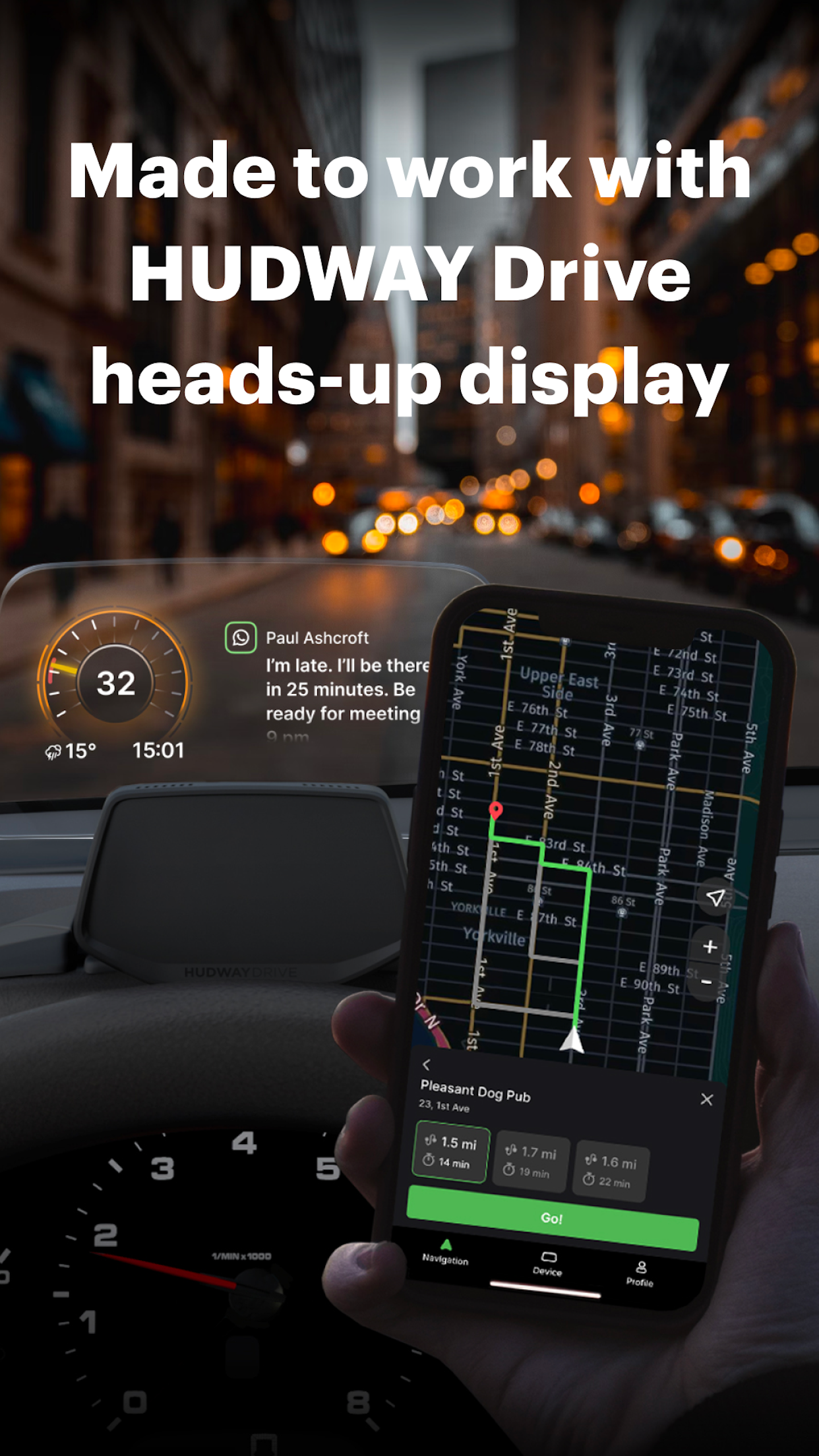 HUDWAY Drive: HUD for any car