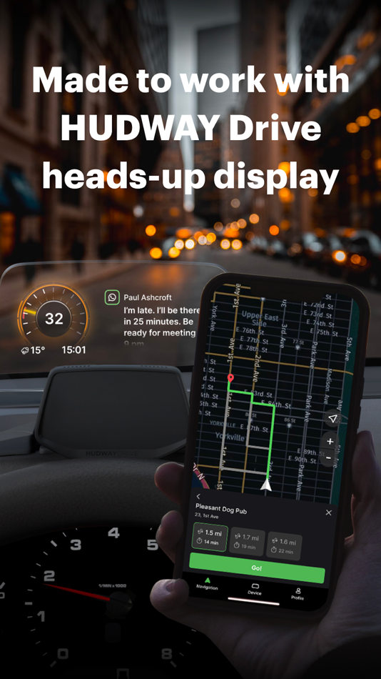 #1. HUDWAY Drive: HUD for any car (iOS) 由: HUDWAY LLC