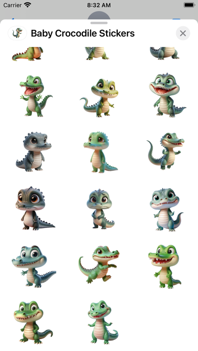 Screenshot 3 of Baby Crocodile Stickers App