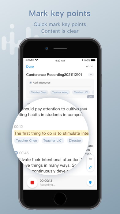 Rmeeting- Voice to text App Screenshot
