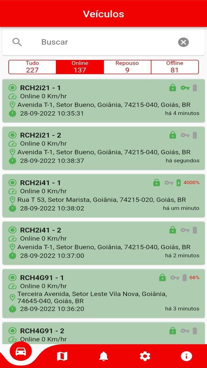 Cinco Estrelas Rastreamento