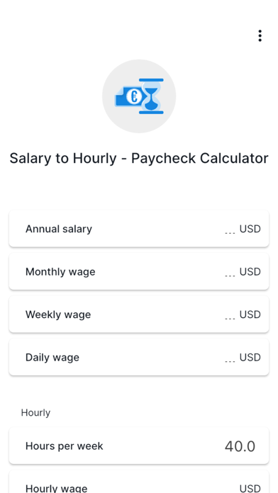 Salary to Hourly - Paycheck Screenshot