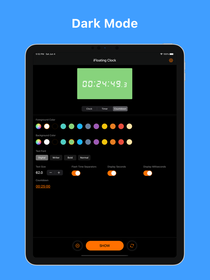 iFloating Clock - Realtime